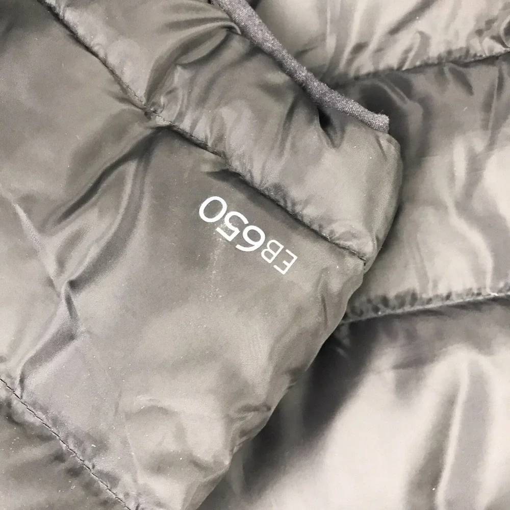 Eddie Bauer Down Jacket Mens 2XL Black EB650 Insulated Full Zip Puffer Coat
